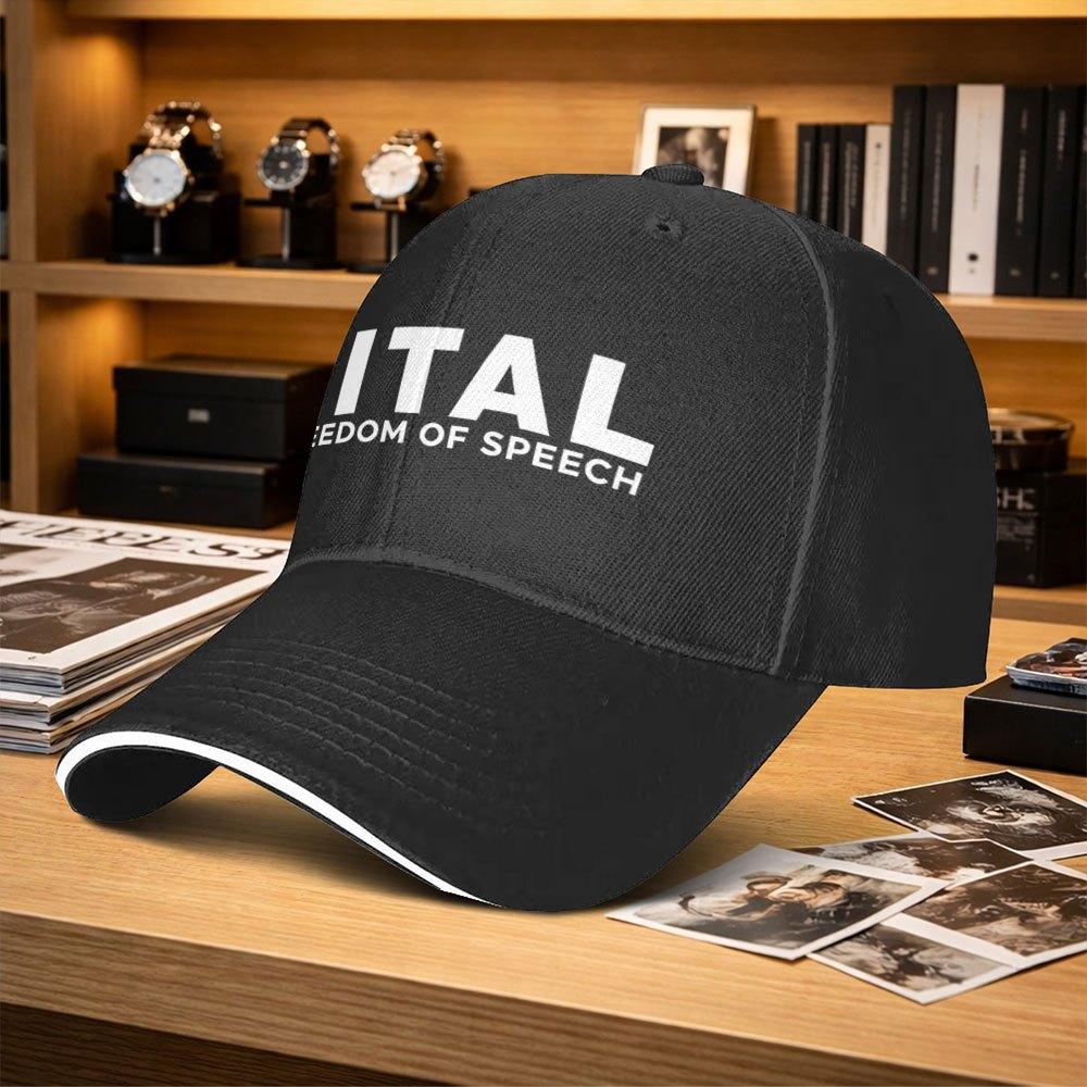 Vital Free Speech Adjustable Sandwich Baseball Cap Unisex Trendy Printed Hat For Fishing Golf Camping Hiking