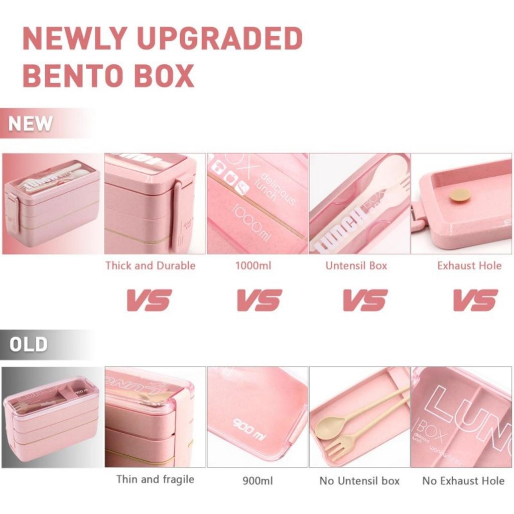 Набор ланч-боксов в японском стиле из 35 предметов, 3-ярусный, штабелируемый, с разделителями, сумка для ланча для подростков и девочек, герметичный бенто-бокс