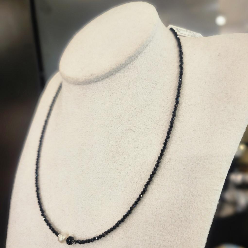 Ожерелье с бусинами из черного шпинели Atria Pearl Spinel Bead N ISSNEFR0005BKF