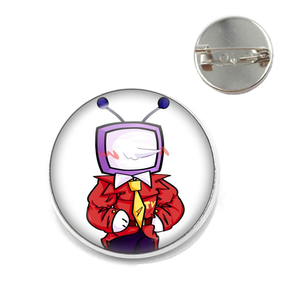 Deltarune Game Character Funny Meme Metal PinsTenna Glass Brooch Badges Accessories Pins Gamer Fans Friends Jewelry Gift