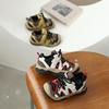 Дышащие кожаные пэчворк туфли для детей, осень 2025 (1-6 лет) - Кроссовки с закрытым носком для мальчиков и девочек