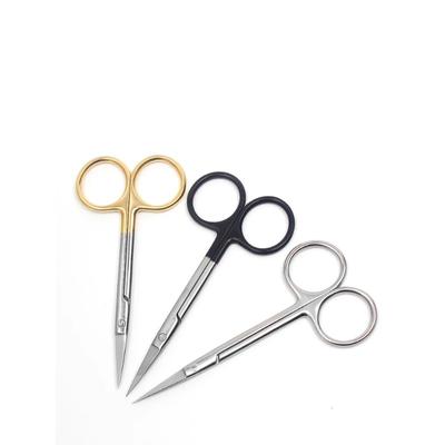 1 шт. 10 см Медицинские офтальмологические ножницы из нержавеющей стали для удаления нитей хирургические ножницы прямой кончик коленчатая головка