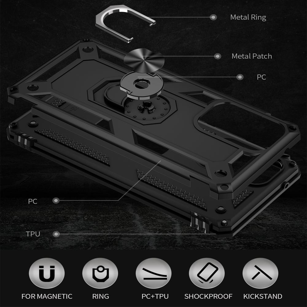 Противоударный защитный чехол-бампер для Samsung Galaxy A55 A54 A14 A15 A25 A34 A23 Note 20 S24 Ultra S23 S22 S21, задняя крышка с металлическим кольцом