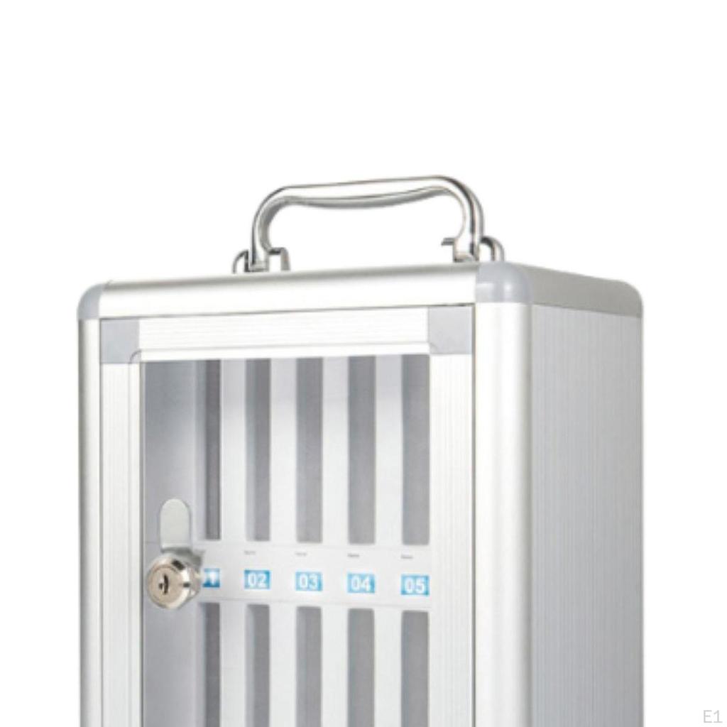 Cell Device Locker, Wall-Mounted Security Box with Handle, Portable Storage Solution for Classroom