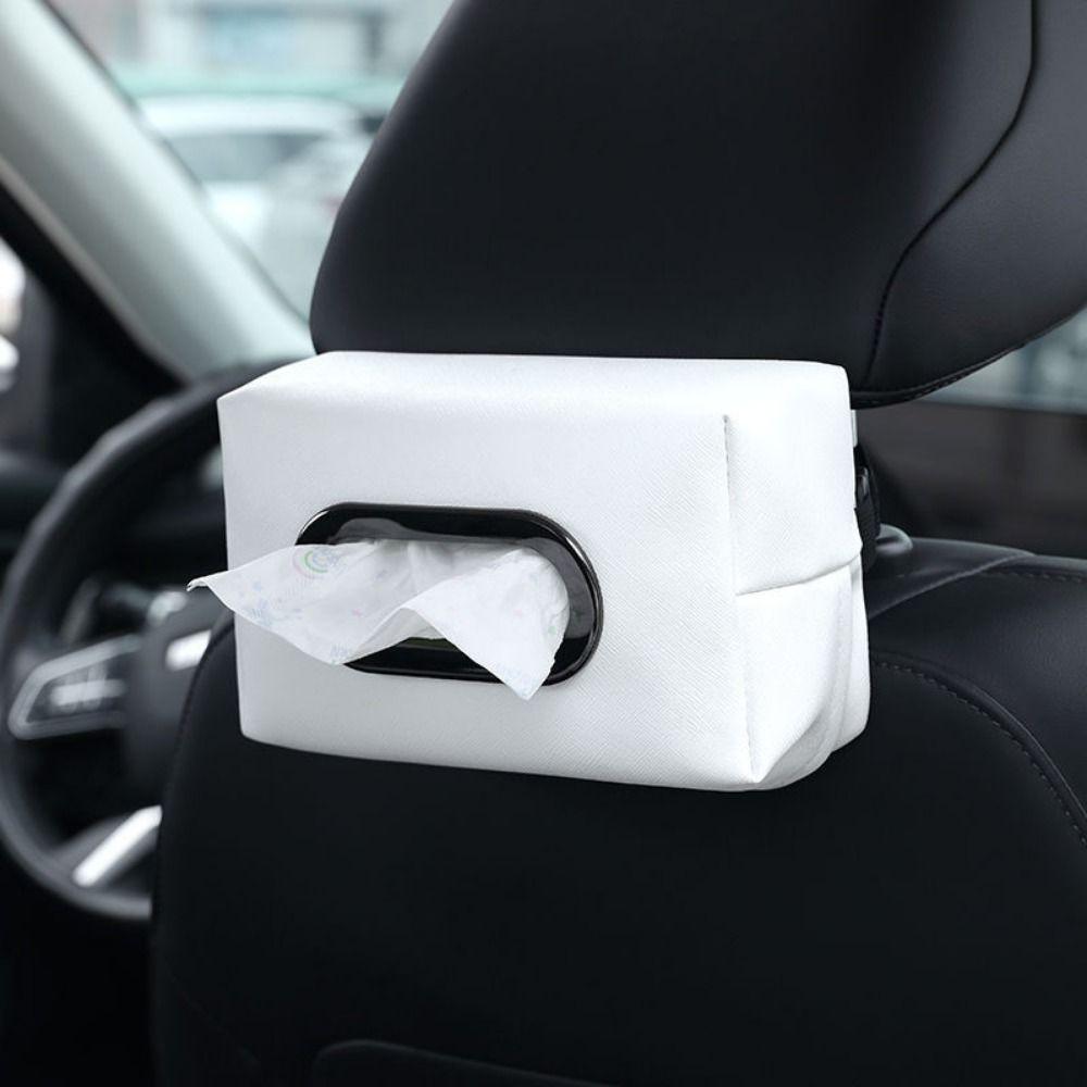 Adjustable Strap Car Tissue Holder Practical Tissue Storage Box Desktop Decoration