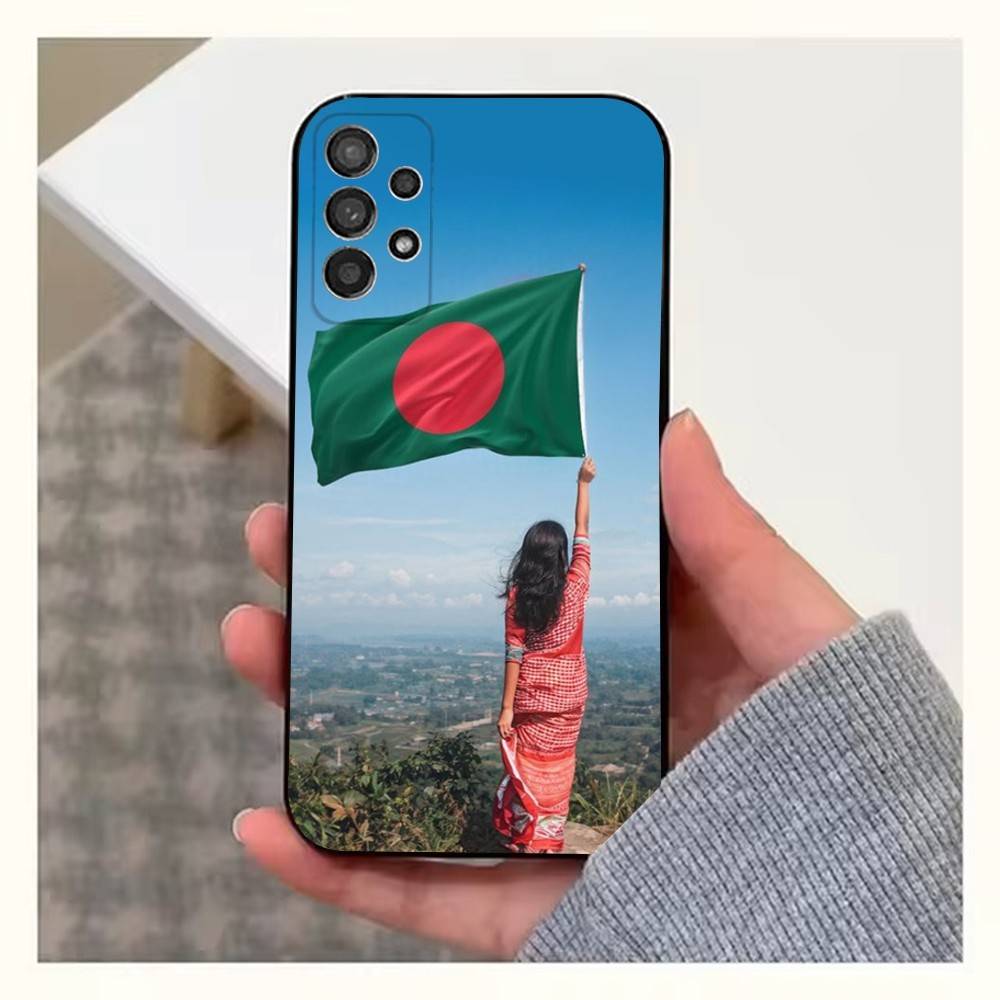 Bangladesh Flag For Samsung S9,S10,S20,S10,S21,S25,S24,S23,Ultra,FE,Plus,Lite,Soft Silicone Black Case