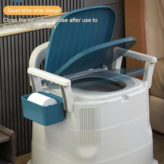 Portable Camping Toilet with Wide Seat for Elder Adults Easy To Clean Stable Portable Mobile Toilet for Indoor Outdoor Camping Travel