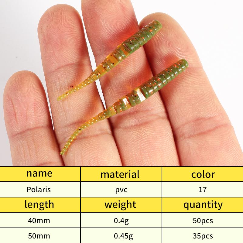 Supercontinent 5cm/35pcs Fishing Lures soft Artificial Bait Predator Tackle Polaris Sinking Lure Pesca Cheap Fishing Tackle