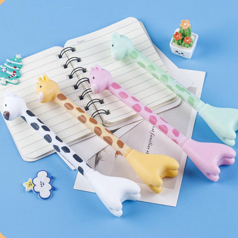 1 шт. кавайная милая мультяшная гелевая ручка с жирафом канцелярские принадлежности для школы и офиса для детей творческие милые симпатичные