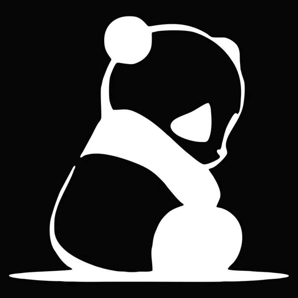 Vinyl Car 3D Panda Stickers Universal Simulation Panda Cars Decal  Car-Styling