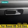For Haval H6 3rd Gen 2021 2022 2023 2024 HEV PHEV Stainless Steel Car Glove Box Co-Pilot Handle Frame Trim Case Cover Stickers