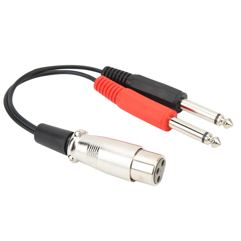 Двойной 1/4-дюймовый штекер на XLR гнездо Y-разветвитель звуковой кабель XLR гнездо на двойной 6,35-мм штекер микрофона