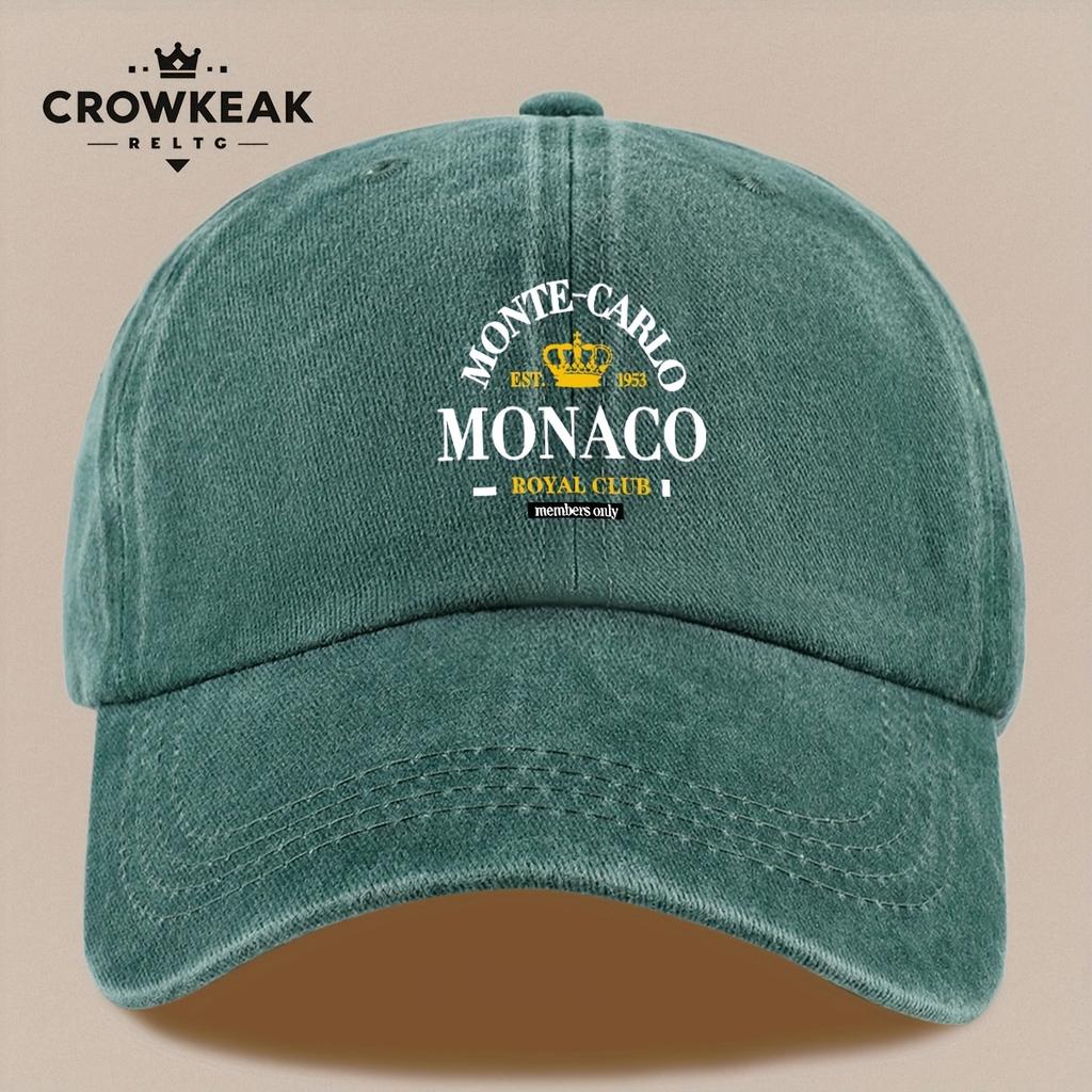 Кепка-бейсболка Винтажная Королевского Клуба Монако Регулируемая Snapback Легкая Унисекс Шляпа для Рыбалки на Открытом Воздухе Пляжа Барбекю