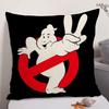 Classic Movie GGhostbusters Cushion Cover Natural Linen Organic Fabric DoubleSided Printing Sofa Home Decor Gift Pillow Case