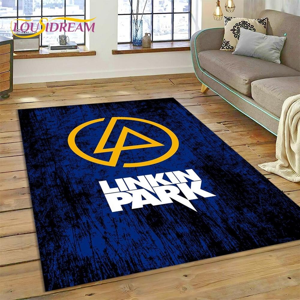 3D Retro Rock Band 3D L-Linkin-Park Rug Carpet for Living Room Bedroom Home Decor,Floor Mat Non-slip Decoration for Sofa Doormat