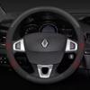Для Renault Clio Megane 3 Scenic Laguna Logan Kadjar Kangoo Sandero CAPTUR DUSTER Карбоновое волокно Замша Чехол на руль автомобиля