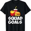 Милые Футболки для Любителей Бургеров - Футболка с Надписью Squad Goals Футболка