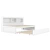 Sleeper Sofa, Daybed, Day Bed, 90*200cm, With LED Lights, Bedside Storage Compartment, Pull-Out Bed, Socket + USB, Without Mattress, White