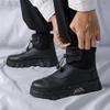 Autumn and Winter New High-top Shoes Martin Leather Boots Fashion Overalls Boots Men's Casual Retro Chelsea Men's Shoes