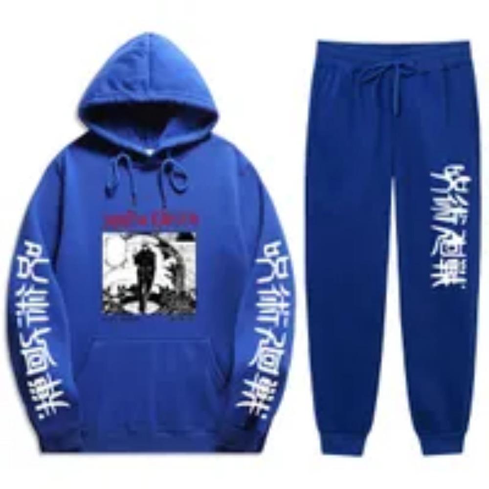 2021 Jujutsu Kaisen Anime Hoodie and Pants Sets Men Women Winter Fashion 2 Piece Set Tracksuit and Sweatpants Jujutsu Kaisen Sui X0909