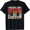 Музыка В Мир Выключен Любители Музыки Наряд Музыканта EDM Музыка Футболка Диджея