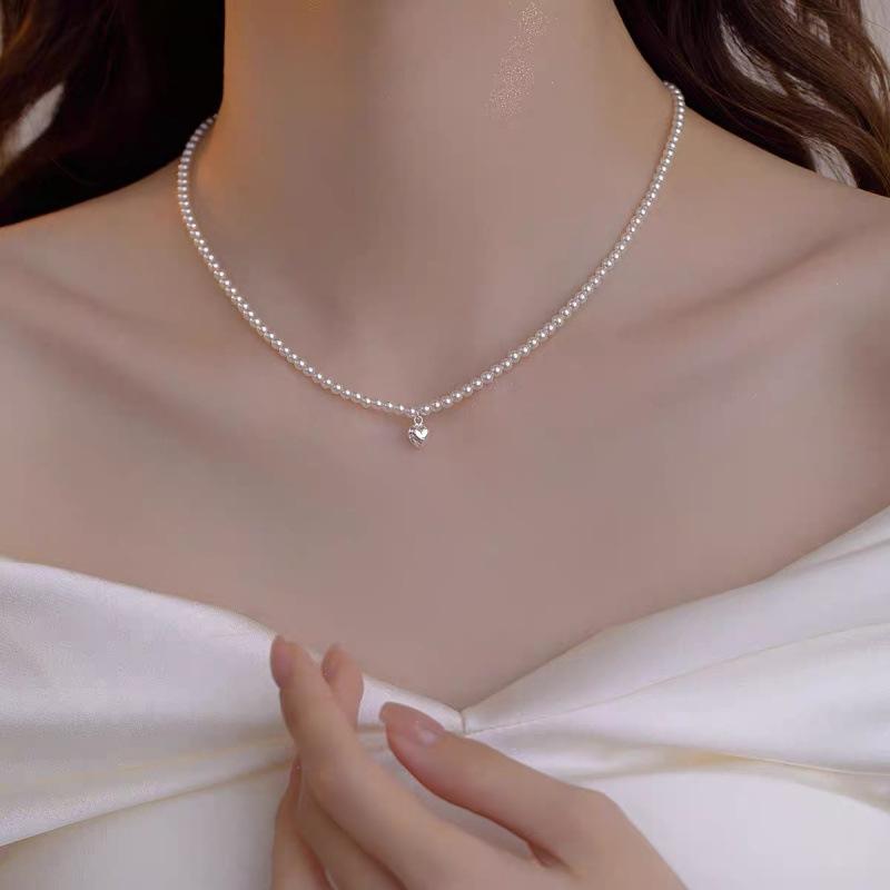 Жемчужное ожерелье женское нишевое легкое роскошное дизайнерское модное темпераментное цепочка на ключицу цепочка на шею цепочка на свитер цепочка из бисера