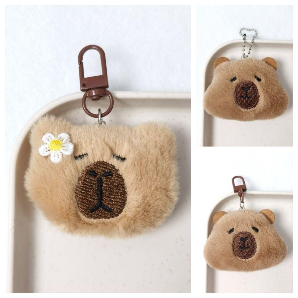 PP Cotton Capybara Plush Keychain Collection Kapibala Backpack Pendant Capibala Plush Doll Unisex