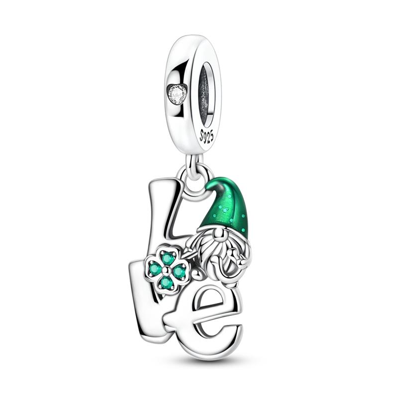 Exquisite 925 Silver The Frog Prince Beads & Cactus Dangle Charm Fits Bracelet Boutique Green Gifts