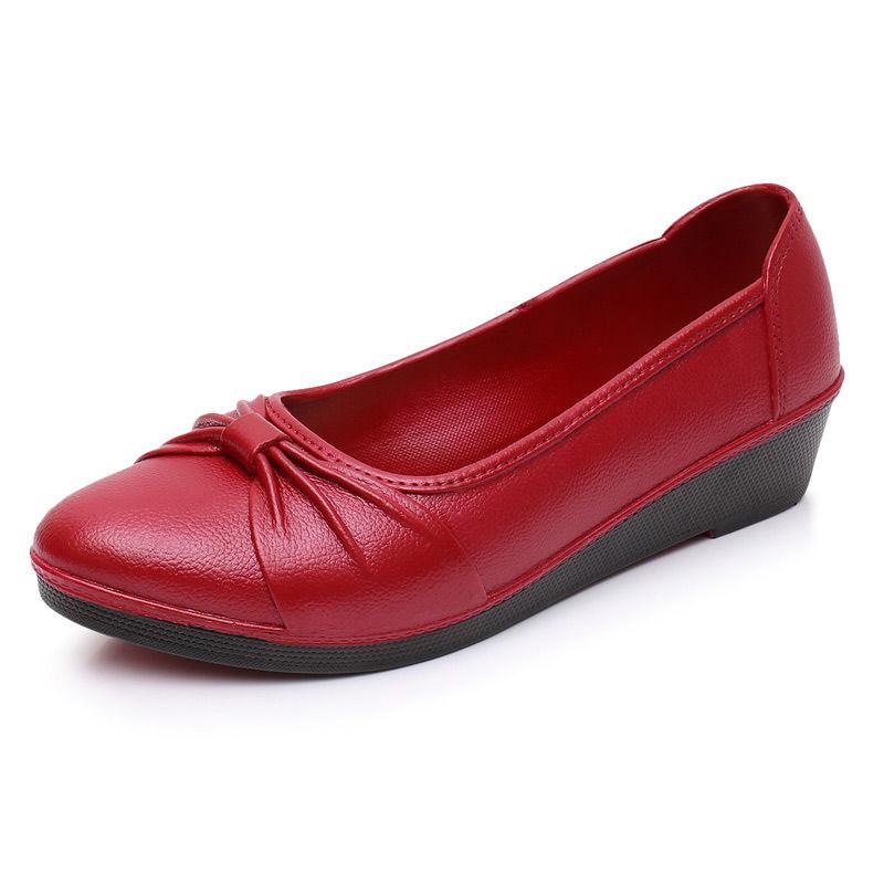 Одиночные туфли с неглубоким носком женские рабочие туфли с бантом легкие непромокаемые туфли противоскользящие и водонепроницаемые