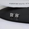 Серьги Banyan Tree S925 Silver с персонализированными буквами и бриллиантами — одиночные серьги-гвоздики в форме косточки для ушей для мужчин и женщин