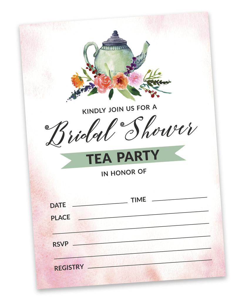 Inkdotpot 30 приглашений на девичник, чайная вечеринка, приглашения на свадьбу в стиле Fill-In, пустые