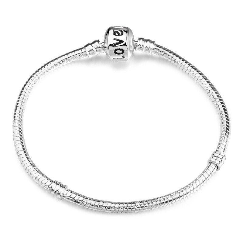 High Quality Silver Snake Chain Fine Bracelet 925 Fit European Authentic Charm Bracelet for Women DIY Jewelry Making