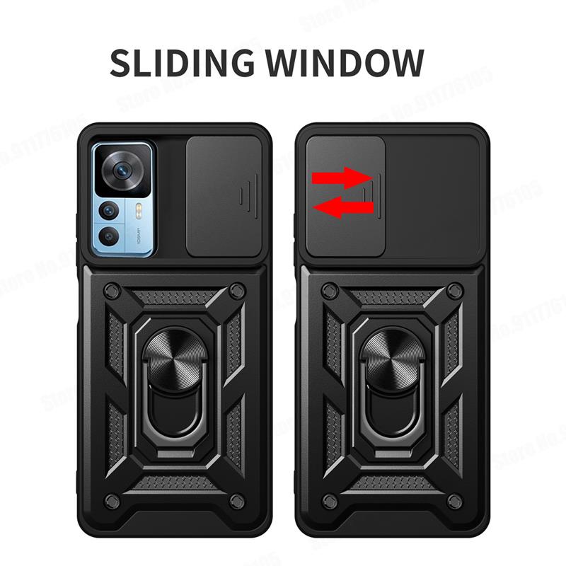 Чехлы для Xiaomi 12T Pro, сверхмощный защитный чехол для Mi 12 Lite 12X 12 Pro, защитный чехол для слайд-объектива для Xiaomi 11T Pro 11 12, чехол с магнитным кольцом