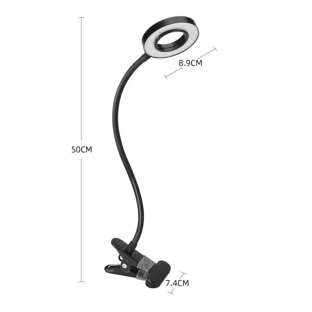 Clip-on Desk Lamp for Tattoo Nail Art Reading Beauty Makeup Table Lamp Reading Lamp Eye Protection