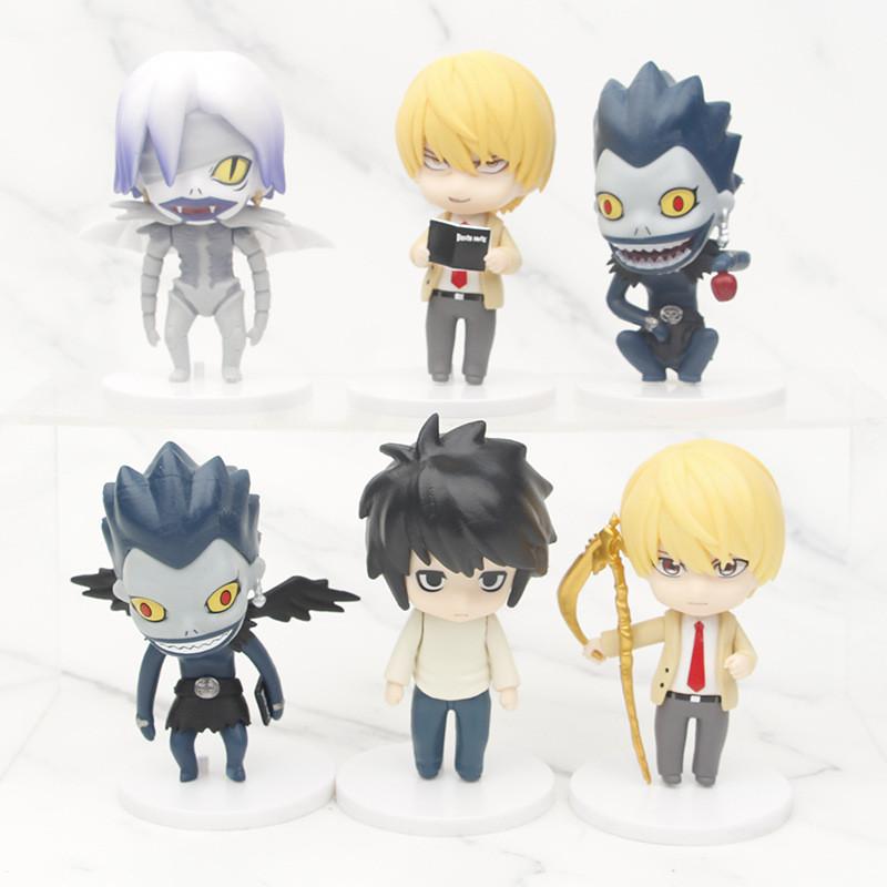Набор экшн-фигурок Death Note Детализированные ПВХ-модели с L, Лайтом, Рюком, Ремом Коллекционные фигурки
