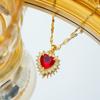 Necklace for Women's Love Zircon Flowers Niche Light Luxury New Style Design High-end