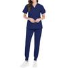Ladies' Comfortable And Casual Solid Color Short Sleeved Pants Protective Suit Set