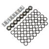 56PCS Skateboard Truck Hardware Kit Iron Spacers Axle Nuts and Speed Rings for Skateboard and Longboard