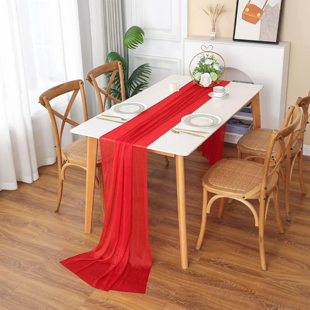 Polyester Party Bridal Tablecloth 30x300cm Wedding Table Cloth Wedding Birthday Party