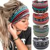 National Style Printed Headband Bohemian Headband Sports Headband Sweat-absorbing Headband Women's Antiperspirant Wide Headscarf