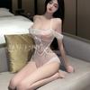 Original Erotic Underwear, Sexy and pure Desire Jumpsuit, Open-cut see-through seductive pajamas, Women's no-take uniform 1070