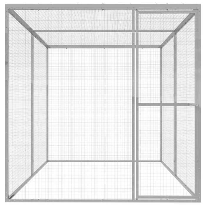 Cat Cage - vidaXL - 3x1.5x1.5 M - Galvanized Steel - Outdoor - Easy Assembly