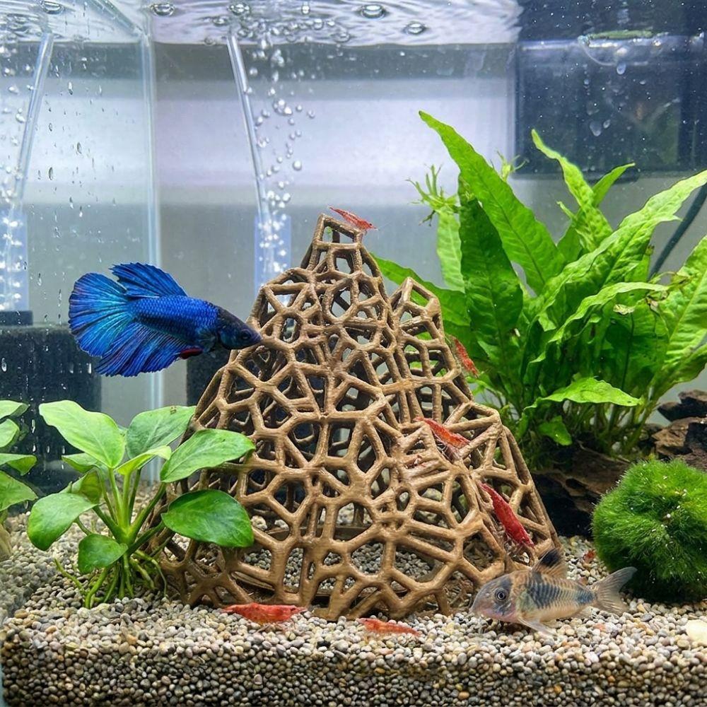 3D Printed Fish Shrimp Hideout Shelter Hollow Out Fish Hidden House Aquatic Pets