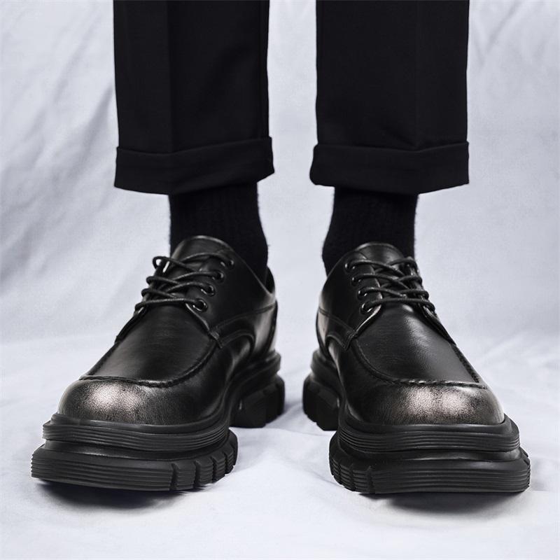 Модная классическая мужская свадебная обувь, универсальные мужские кроссовки ручной работы, повседневные оксфорды на толстой подошве, мужские деловые туфли на шнуровке