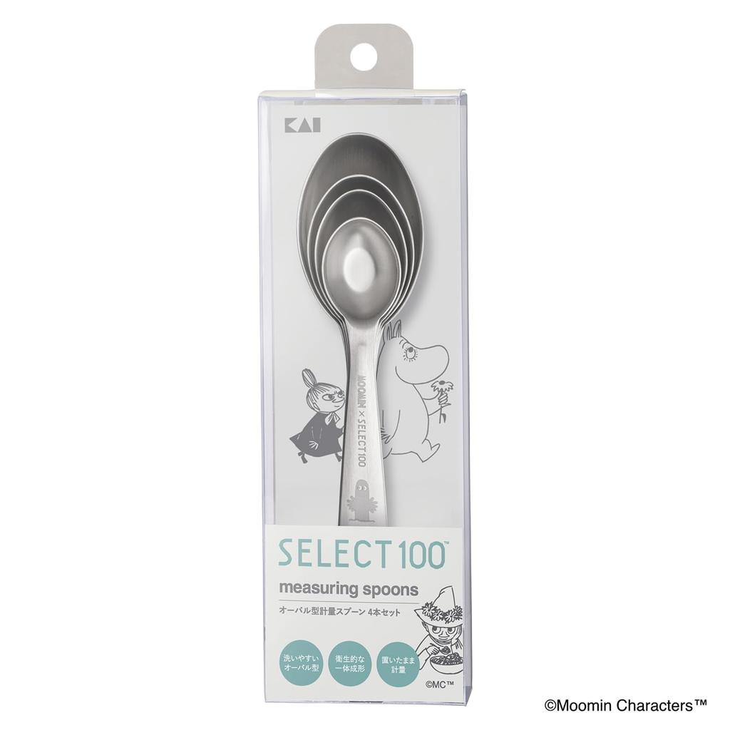 KAI SELECT100 x Муми-тролли Овальные мерные ложки, Набор из 4 штук, DH3203