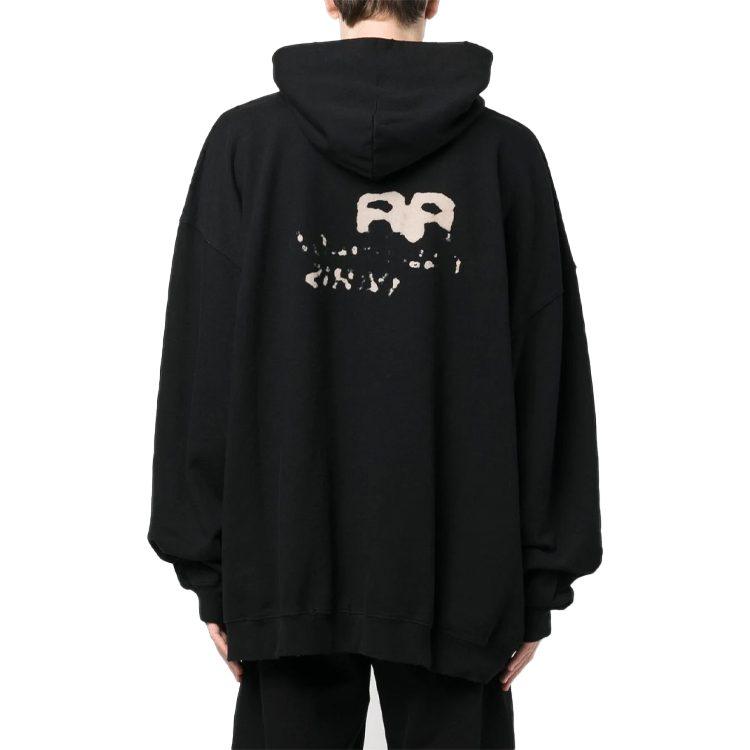Balenciaga Толстовка большого размера с нарисованным от руки значком BB 620973TNVQ11059