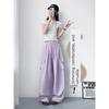 Plaid Cargo Pants for Women, Summer Thin Style, Plus Size, Slimming, Drapey, Lightweight, Quick-Dry, Dance Sports Ice Silk Wide-Leg Pants