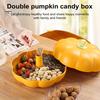 Подставка для тыквенных закусок на Хэллоуин, разделенный поднос с крышкой, 3 отделения для хранения вилок, легко моющийся контейнер для фруктов, орехов, конфет