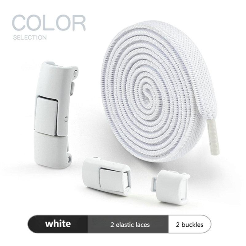 Laces Sneaker Kids Adult Shoelace for Shoes Elastic 8MM Widened Flat Without Ties Press Lock Shoelaces