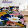 Flower Painting Pattern Bedding Quilt Set Quilt Cover Pillowcase Home Decoration Birthday Gift (1 * duvet cover + 2 * pillowcase, without core)